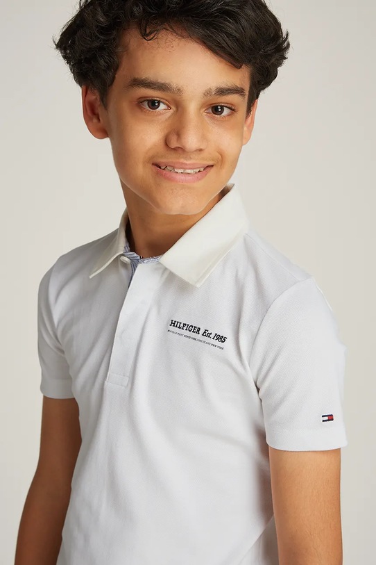 Tommy Hilfiger polo bambino KB0KB09332.116.122.PPYA bianco