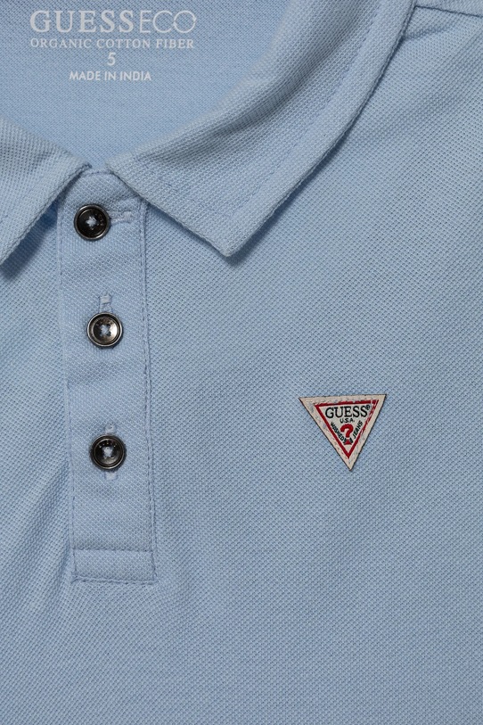 Chłopiec Guess polo bawełniane dziecięce N2GP03.KAPY0.PPYA niebieski
