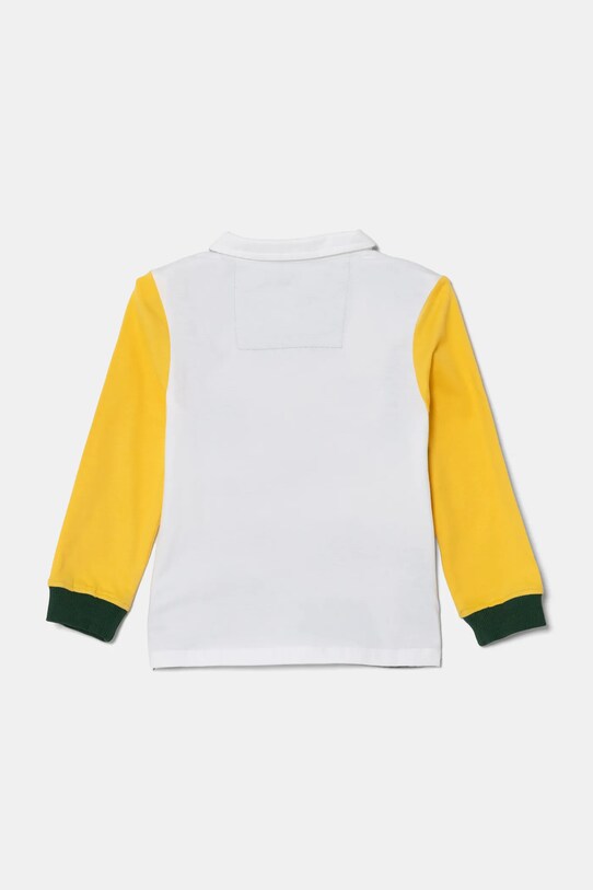 Guess longsleeve bawełniany dziecięcy N5RP00.KCNQ4.PPYA zielony SS25