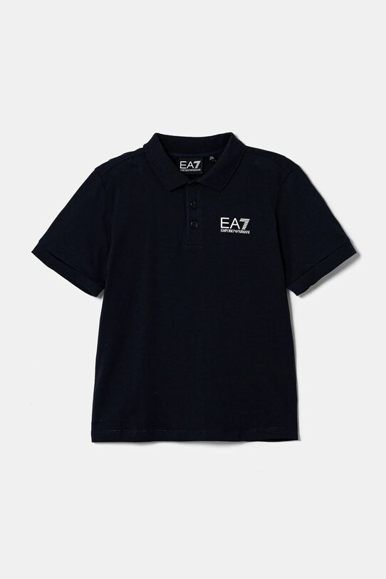 Детское хлопковое поло EA7 Emporio Armani хлопок тёмно-синий 7B000022.AF10378