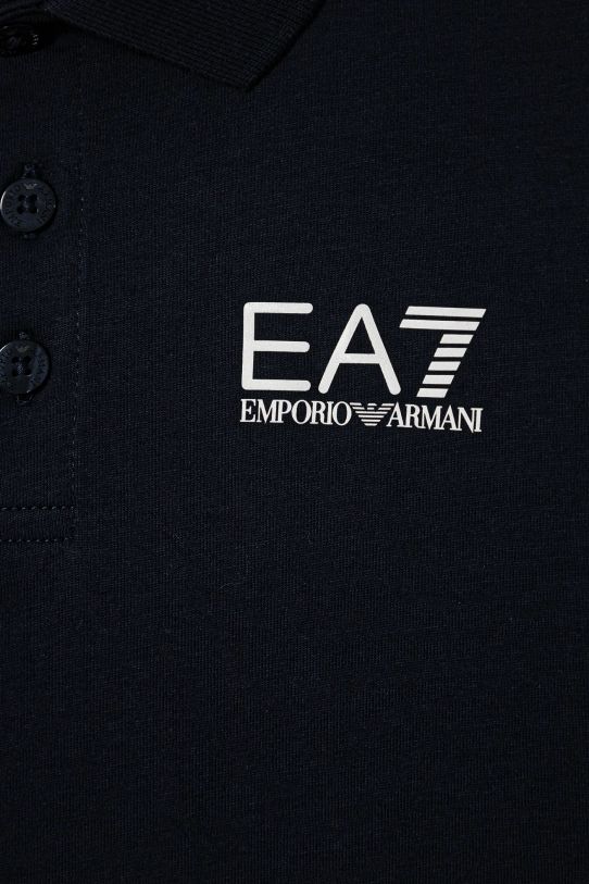 Băieți EA7 Emporio Armani tricouri polo din bumbac pentru copii 7B000022.AF10378 bleumarin