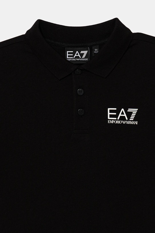Chłopiec EA7 Emporio Armani polo bawełniane dziecięce 7B000022.AF10378 czarny