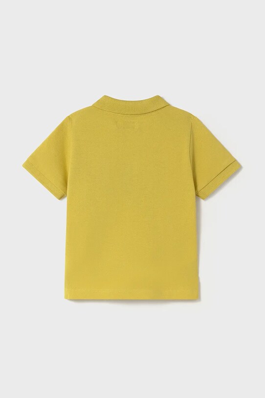 Mayoral polo bawełniane dziecięce 102.3F.Baby.PPYA żółty SS25