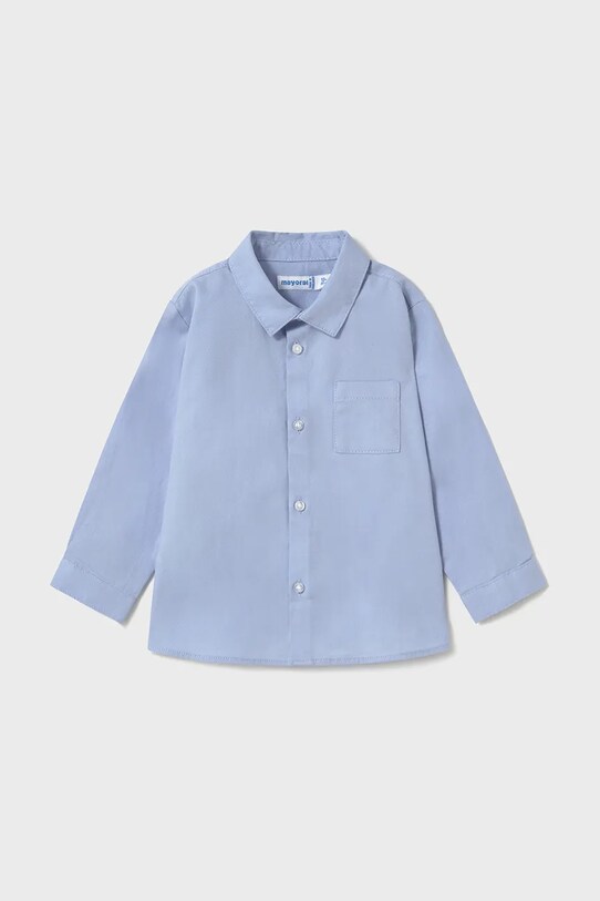 Бавовняна сорочка для немовля Mayoral довгий блакитний 124.3B.Baby.PPYA
