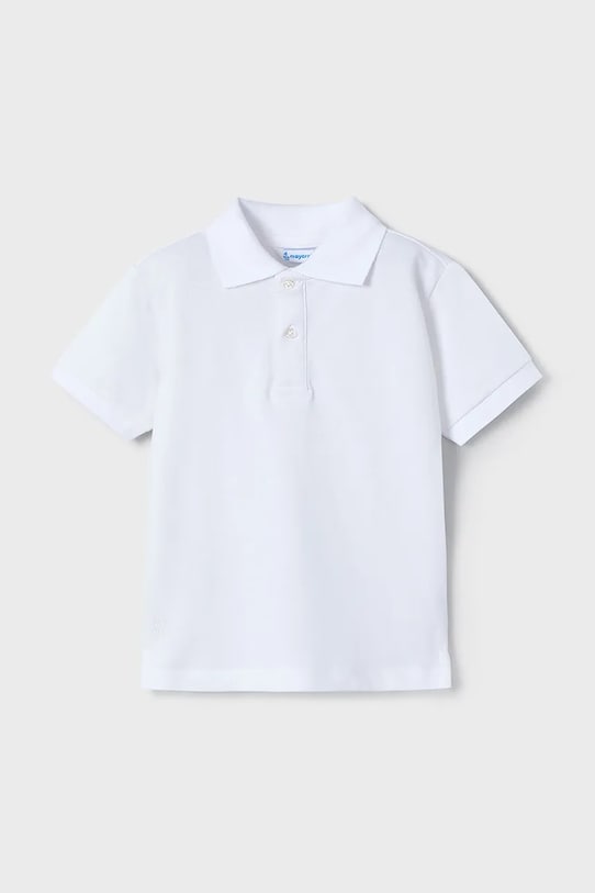 Mayoral polo bawełniane dziecięce bawełna biały 150.5E.Mini.PPYA