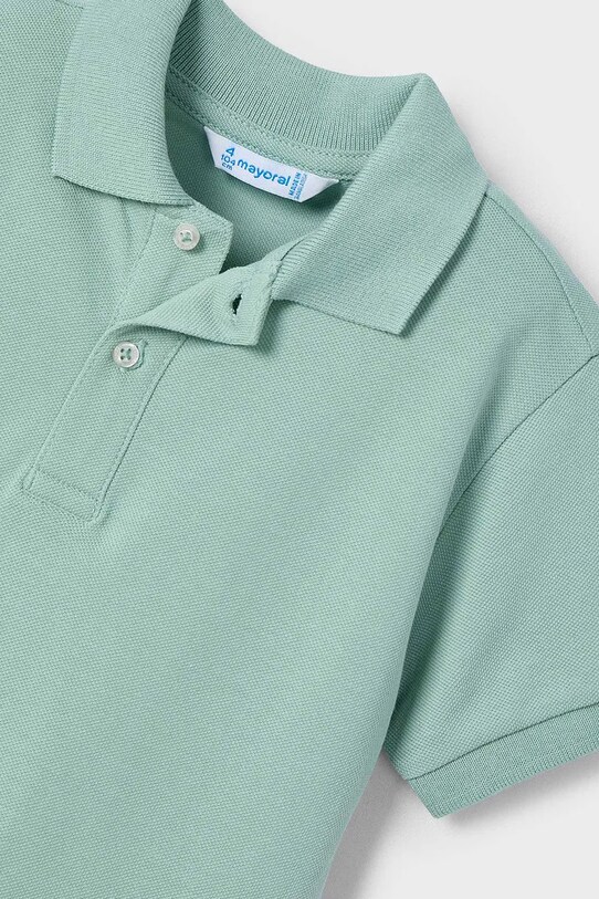 Mayoral tricouri polo din bumbac pentru copii verde 150.5E.Mini.PPYA