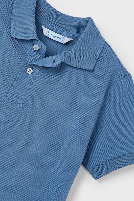 CHLAPEC Dětská bavlněná polokošile Mayoral 150.5E.Mini.PPYA modrá