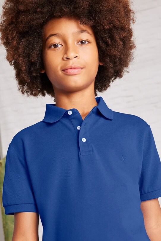 Mayoral polo bawełniane dziecięce bawełna niebieski 890.7C.Junior.PPYA