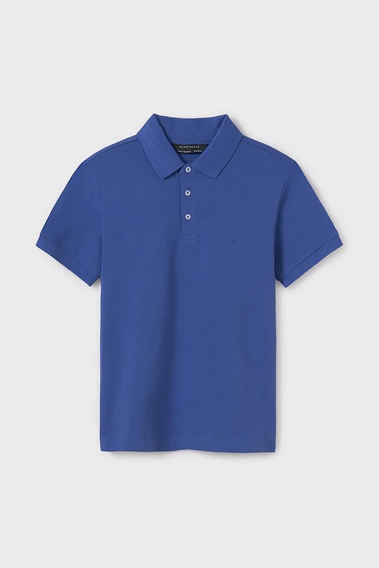 Mayoral polo bawełniane dziecięce 890.7C.Junior.PPYA niebieski SS25