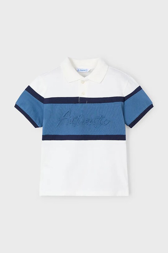 Παιδικά βαμβακερά μπλουζάκια πόλο Mayoral 3103.5B.Mini.PPYA μπλε SS25