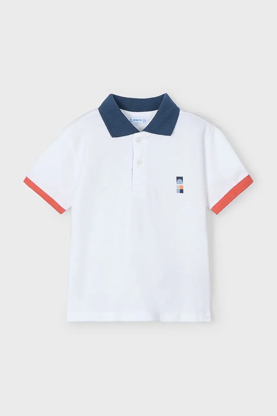 Dětská bavlněná polokošile Mayoral 3106.5D.Mini.PPYA oranžová SS25