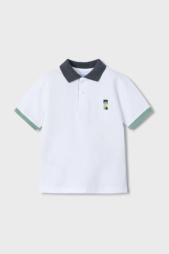Mayoral polo bawełniane dziecięce nadruk zielony 3106.5D.Mini.PPYA