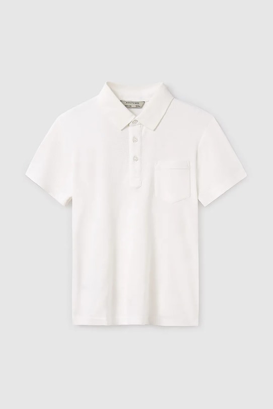 Παιδικά βαμβακερά μπλουζάκια πόλο Mayoral 6128.7B.Junior.PPYA λευκό SS25