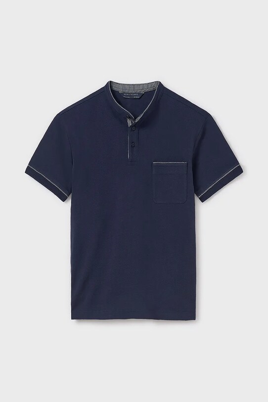 Mayoral polo bawełniane dziecięce 6131.7C.Junior.PPYA granatowy SS25