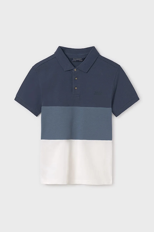 Dětská bavlněná polokošile Mayoral 6132.7D.Junior.PPYA modrá SS25