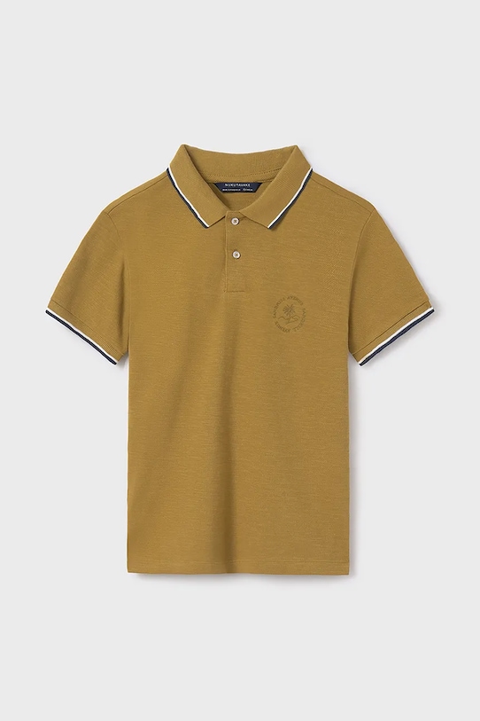 Mayoral polo bawełniane dziecięce bawełna żółty 6133.7D.Junior.PPYA