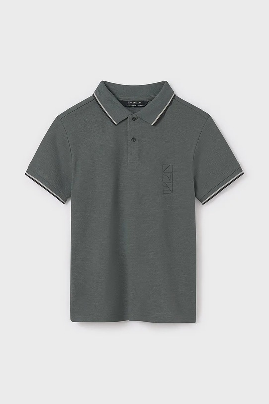 Dětská bavlněná polokošile Mayoral 6133.7D.Junior.PPYA zelená SS25