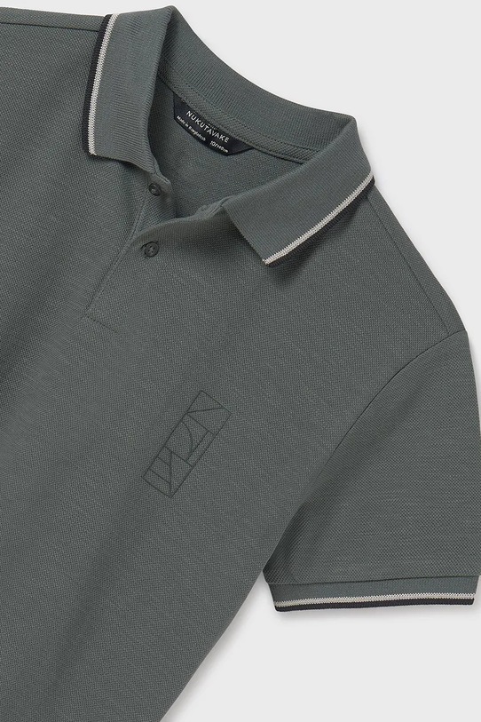 Dětská bavlněná polokošile Mayoral zelená 6133.7D.Junior.PPYA