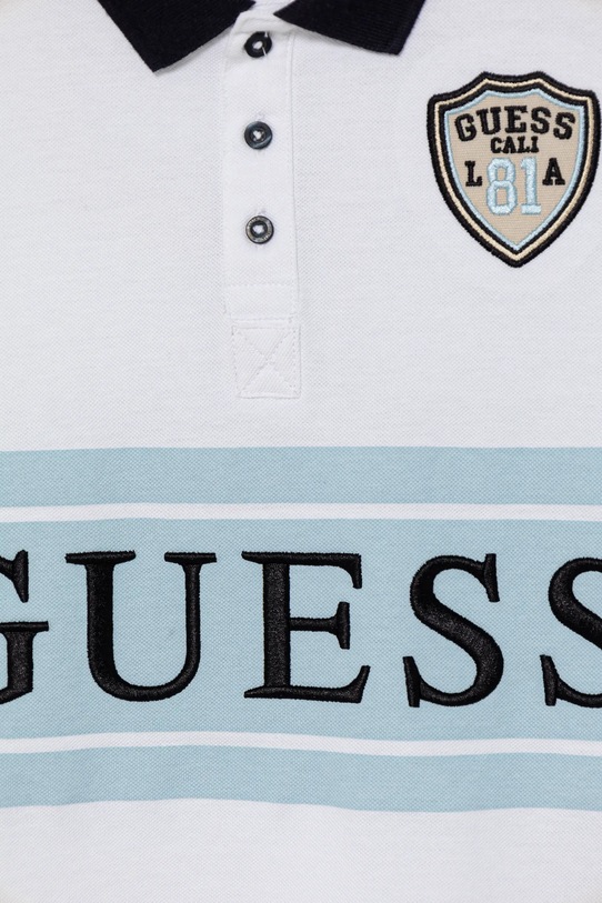 Chłopiec Guess polo bawełniane dziecięce L5GP00.KADZ4.PPYA biały