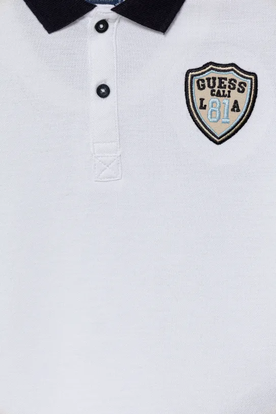 Chlapec Detská bavlnená polokošeľa Guess N5GP02.KADZ4.PPYA biela
