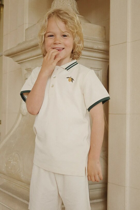 Dětská bavlněná polokošile Konges Sløjd FLORIAN POLO SHIRT GOTS KS102412