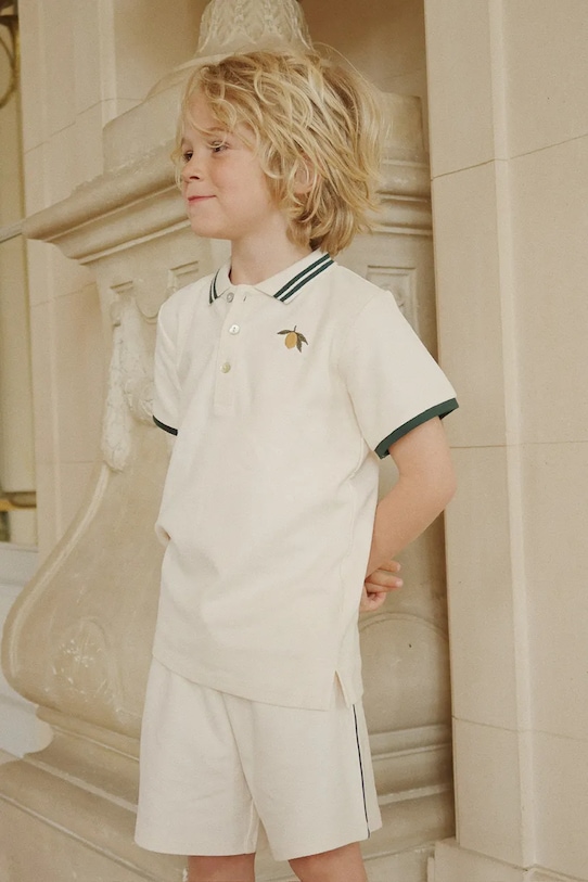 Dětská bavlněná polokošile Konges Sløjd FLORIAN POLO SHIRT GOTS KS102412