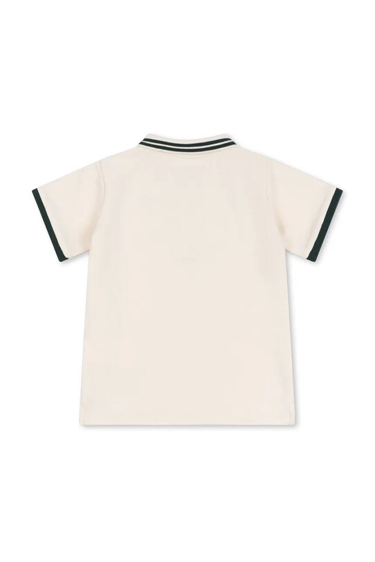 CHLAPEC Dětská bavlněná polokošile Konges Sløjd FLORIAN POLO SHIRT GOTS KS102412 béžová