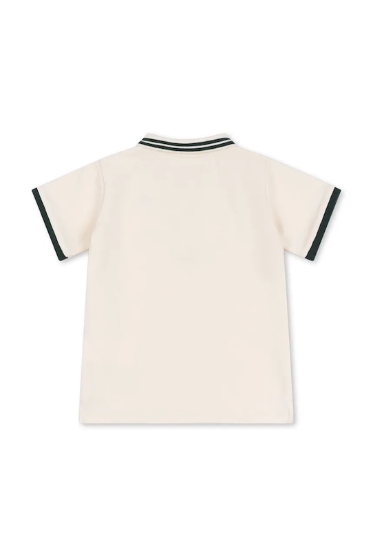 CHLAPEC Dětská bavlněná polokošile Konges Sløjd FLORIAN POLO SHIRT GOTS KS102412 béžová