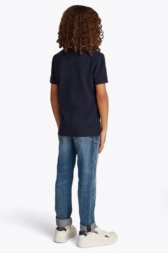 Tommy Hilfiger polo bawełniane dziecięce KB0KB09524.PPYA granatowy