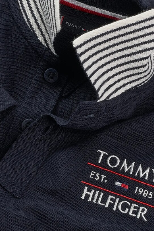 Tommy Hilfiger polo bawełniane dziecięce granatowy KB0KB09524.PPYA