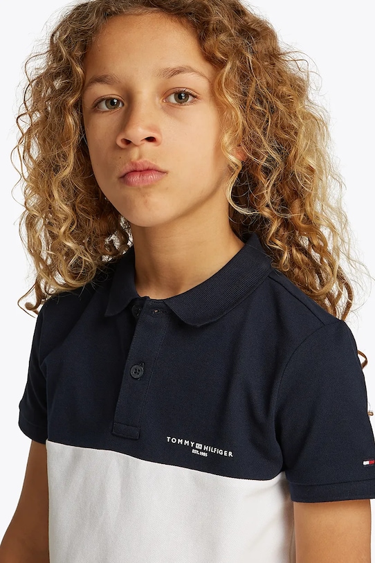 Tommy Hilfiger polo dziecięce z elastanem biały KB0KB09527.128.176.PPYA