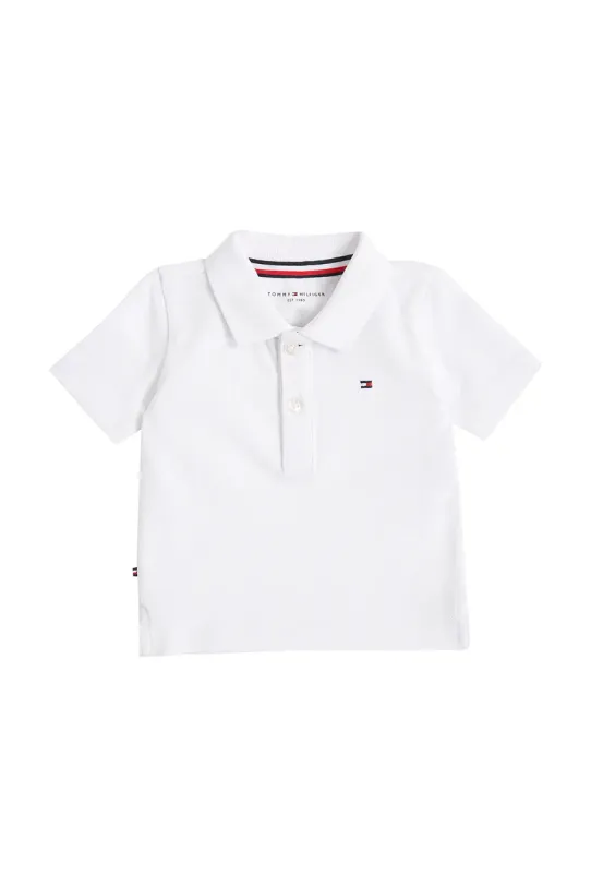 Tommy Hilfiger polo dziecięce z elastanem biały KN0KN02030.PPYA