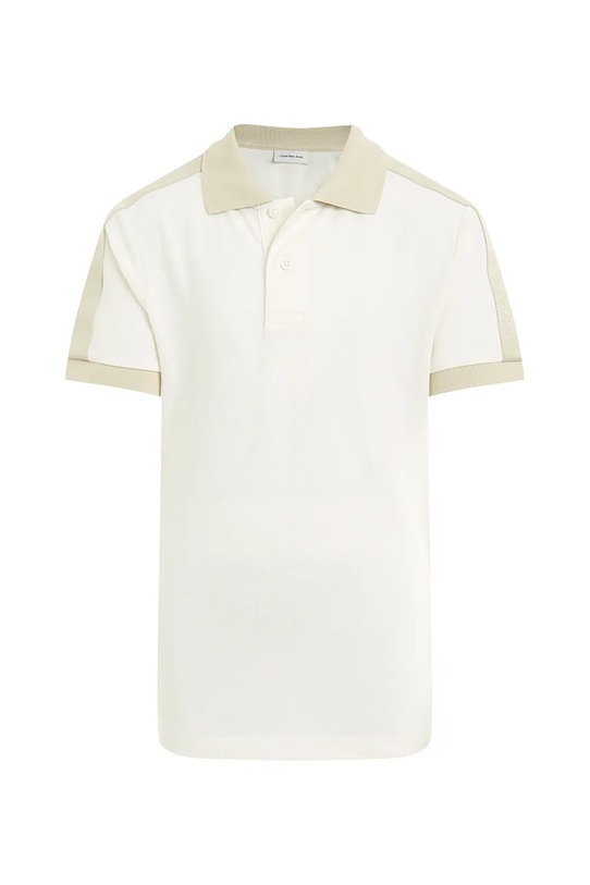 Calvin Klein Jeans tricou polo copii IB0IB02485.PPYA bej SS25