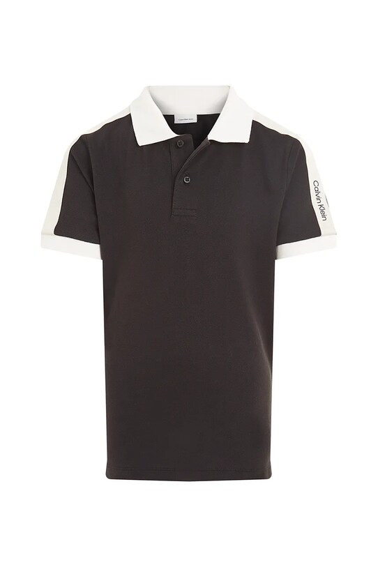 Calvin Klein Jeans polo dziecięce IB0IB02485.PPYA czarny SS25