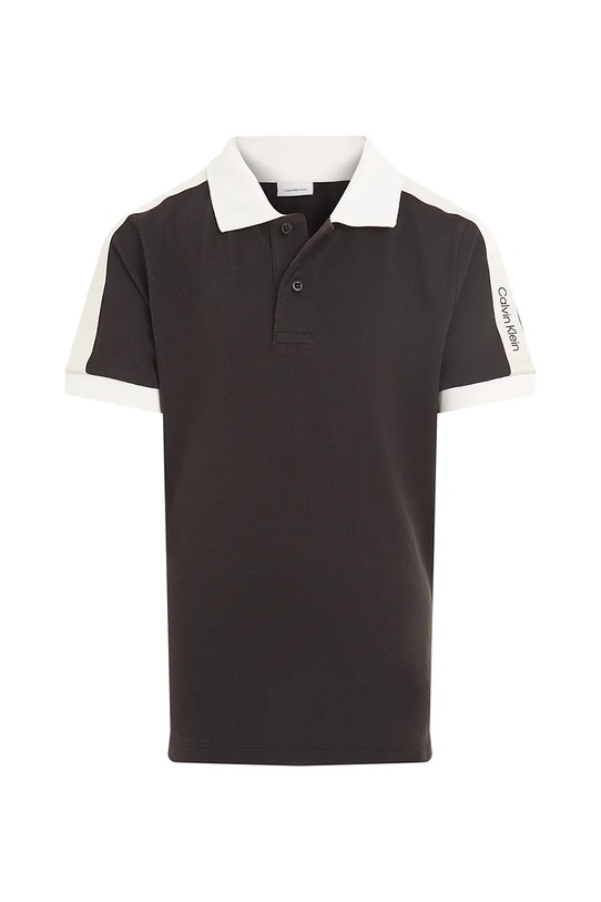 Dětské polo tričko Calvin Klein Jeans IB0IB02485.PPYA černá SS25
