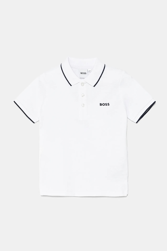 BOSS tricouri polo din bumbac pentru bebeluși uni alb J05P13