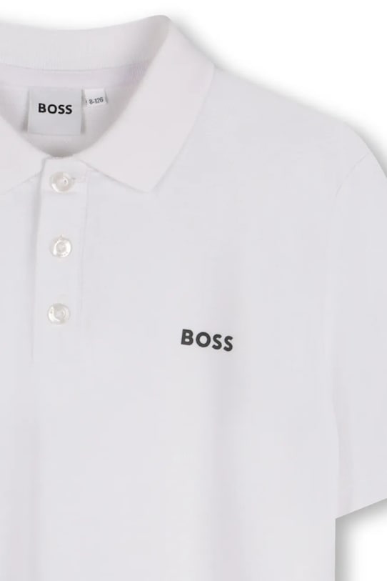 Chłopiec BOSS polo bawełniane dziecięce J52014.102.108 biały