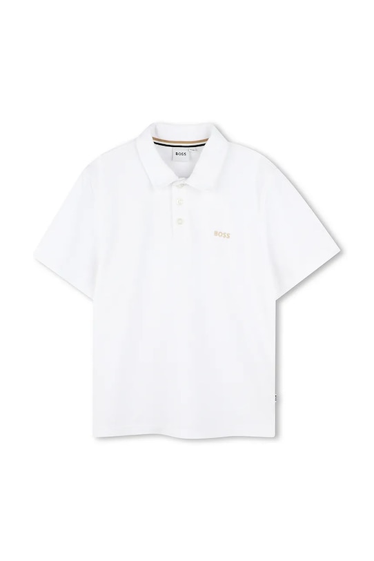Otroški bombažen polo BOSS Bombaž bela J52017.102.108
