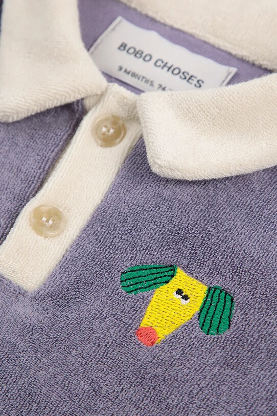 Chłopiec Bobo Choses polo niemowlęce Happy Dog 125AB016 niebieski