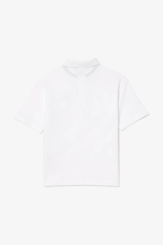 CHLAPEC Dětská bavlněná polokošile Lacoste PJ2482 bílá