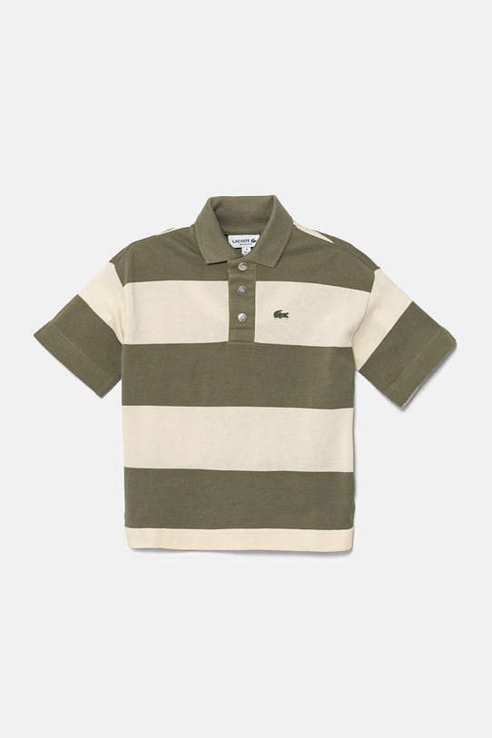 Lacoste tricouri polo din bumbac pentru copii fixat verde PJ8423