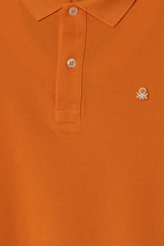 Dečki Otroški bombažen polo United Colors of Benetton 3089C300Q.G.Reproposed oranžna