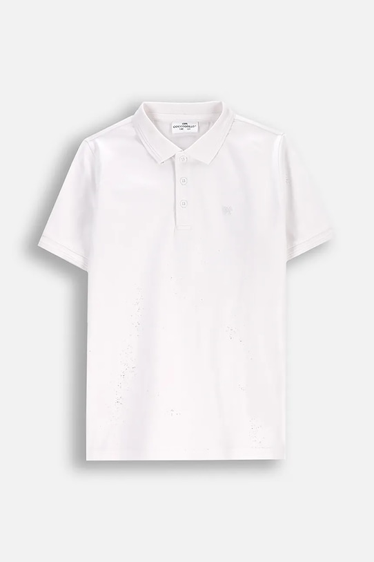 Coccodrillo tricouri polo din bumbac pentru copii uni alb WC5143601BSB