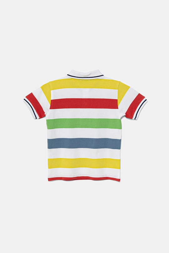 United Colors of Benetton tricouri polo din bumbac pentru copii 39QAG300V.P.Seasonal alb SS25