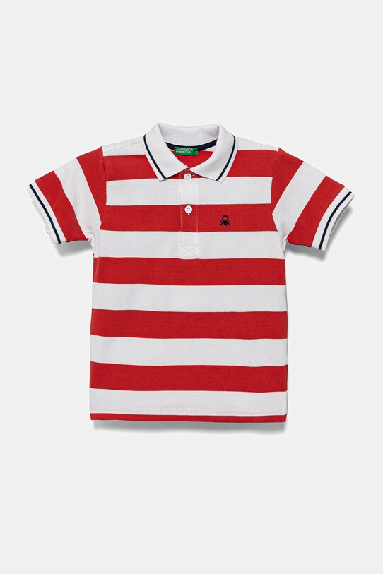 Otroški bombažen polo United Colors of Benetton Bombaž rdeča 39QAG300V.P.Seasonal