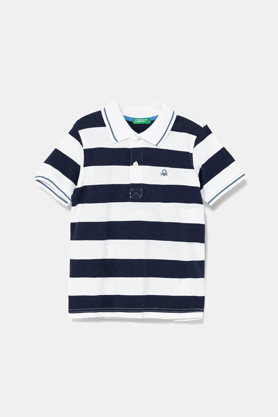 Otroški bombažen polo United Colors of Benetton Bombaž mornarsko modra 39QAG300V.P.Seasonal