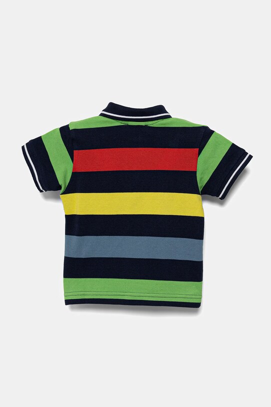 Otroški bombažen polo United Colors of Benetton 39QAG300V.P.Seasonal modra SS25