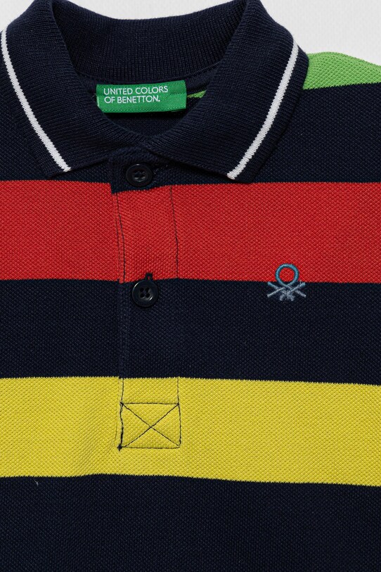 Dečki Otroški bombažen polo United Colors of Benetton 39QAG300V.P.Seasonal modra