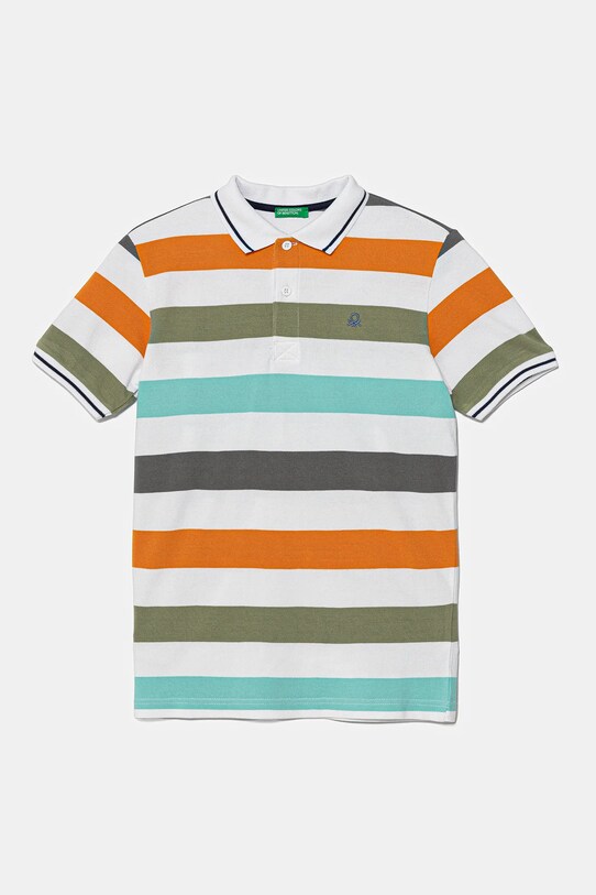 Detská bavlnená polokošeľa United Colors of Benetton bavlna oranžová 39QAC301T.G.Seasonal