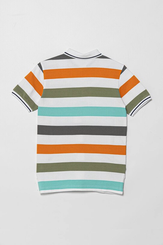 Detská bavlnená polokošeľa United Colors of Benetton 39QAC301T.G.Seasonal oranžová SS25